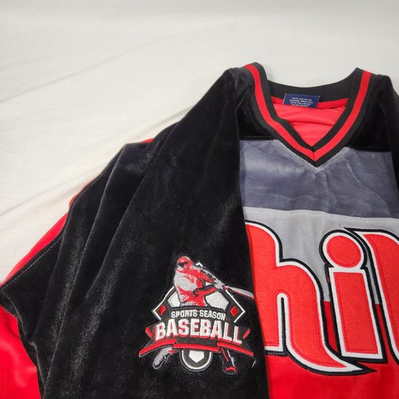 Vintage Unisex DELF Sportswear Pullover Embroidery PHILA Logo Long Sleeves Suede - Picture 10 of 16